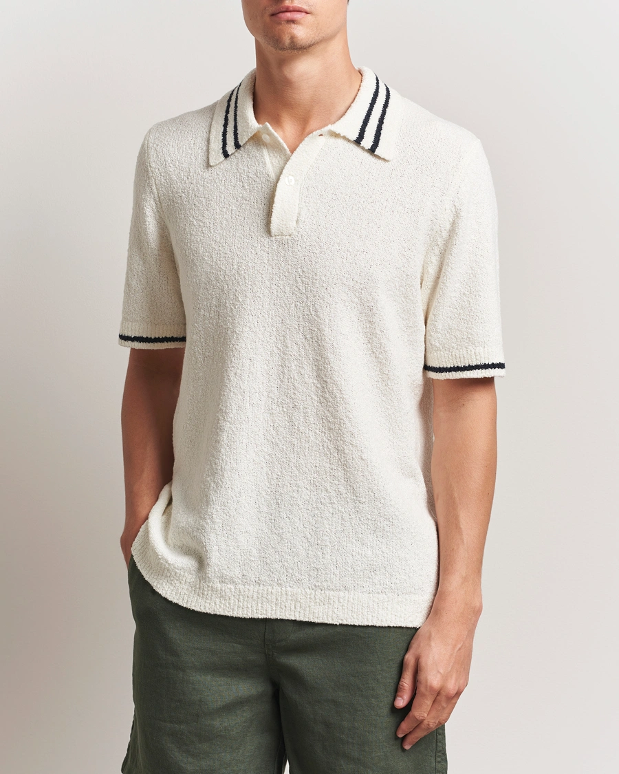 Herre | Pikéer | Samsøe Samsøe | Pedro Tipped Knitted Polo Clear Cream