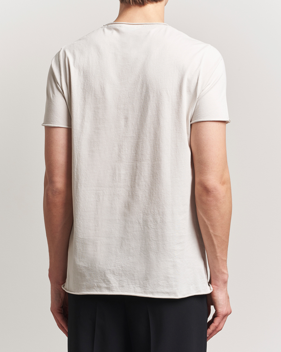Herre | T-Shirts | Filippa K | Roll Neck Crew Neck T-Shirt Chalk Grey