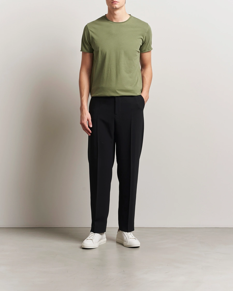 Herre | T-Shirts | Filippa K | Roll Neck Crew Neck T-Shirt Faded Green