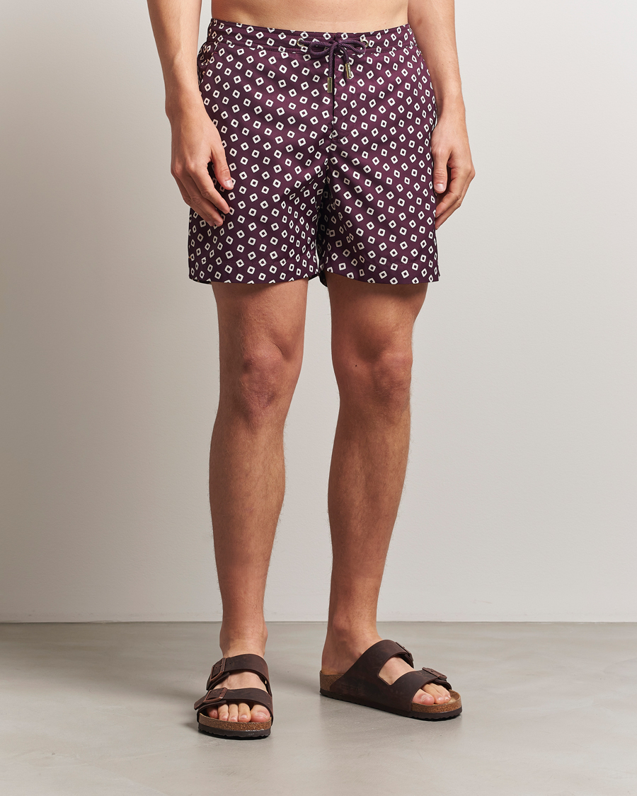 Herre | Badeshorts | Orlebar Brown | Bulldog Lumina Drawcord Swimshorts Damson/Latte