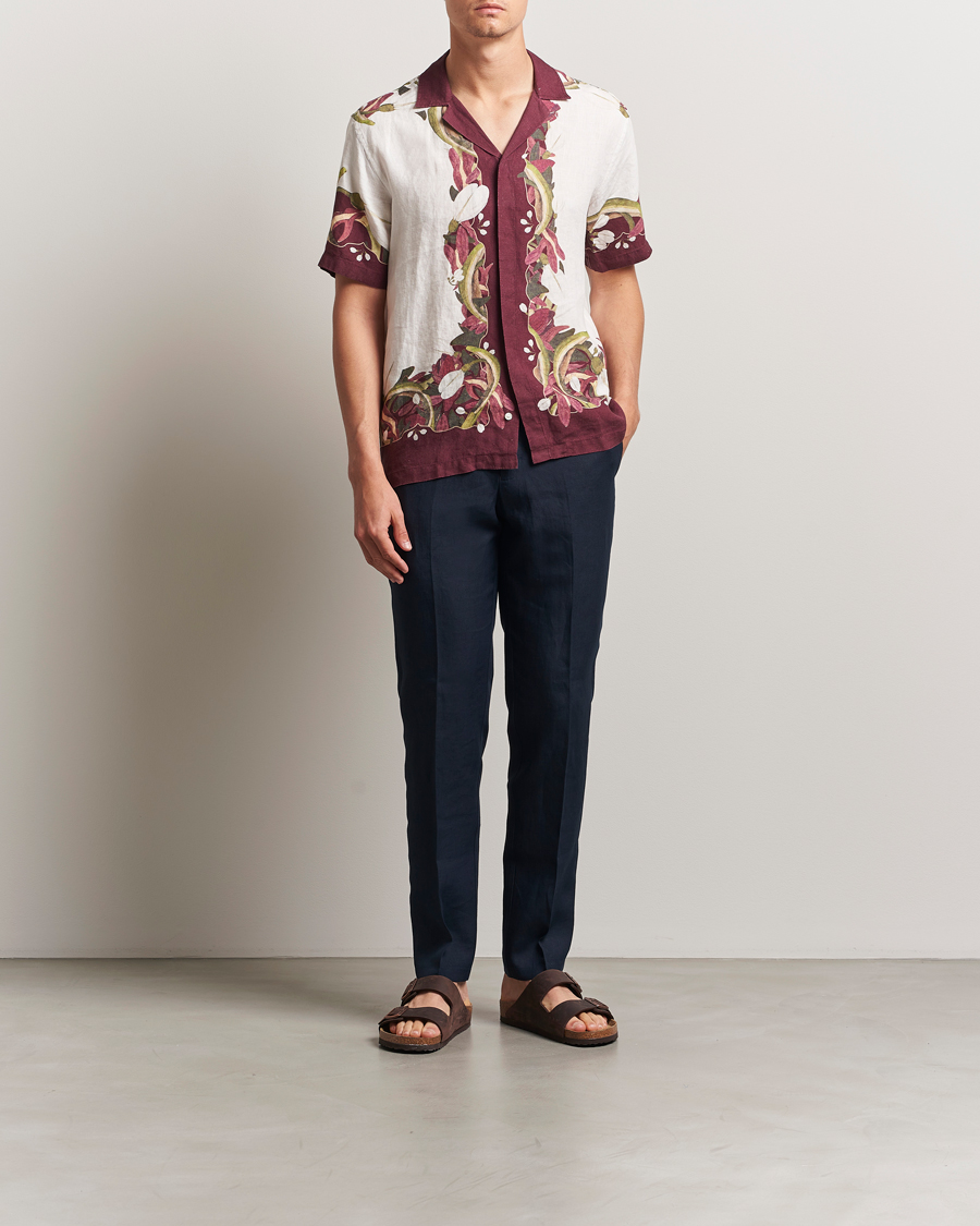 Herre | Bukser | Orlebar Brown | Griffon Italian Linen Trousers Night Iris