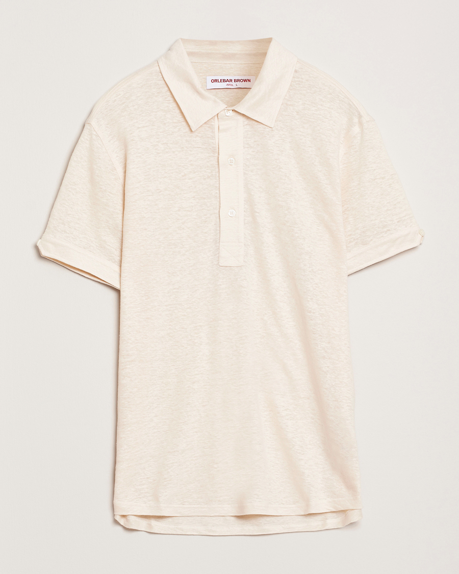 Herre | Pikéer | Orlebar Brown | Sebastian Linen Polo Latte