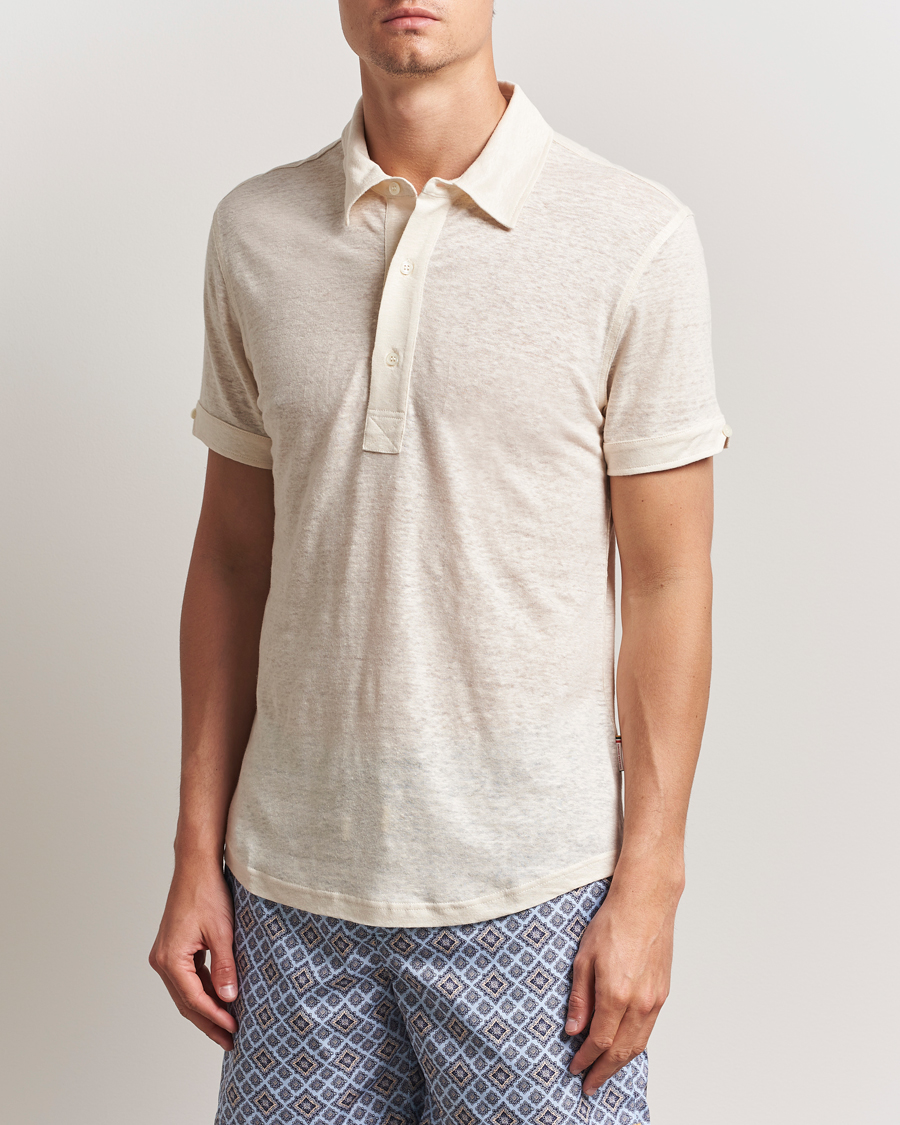 Herre | Pikéer | Orlebar Brown | Sebastian Linen Polo Latte