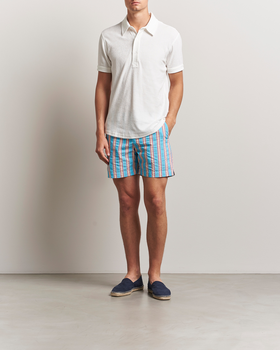 Herre | Pikéer | Orlebar Brown | Sebastian Tailored Towelling Polo White