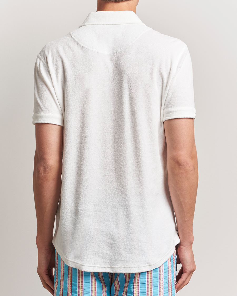 Herre | Pikéer | Orlebar Brown | Sebastian Tailored Towelling Polo White