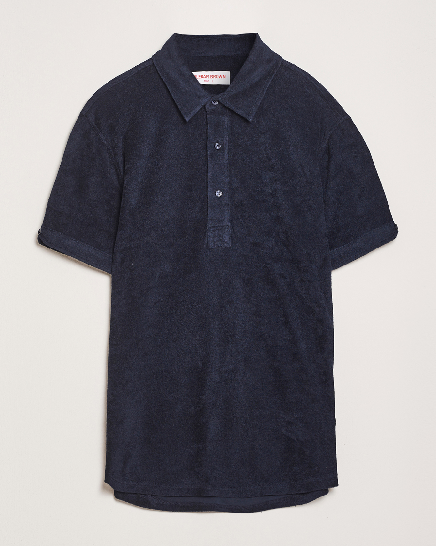 Herre | Pikéer | Orlebar Brown | Sebastian Tailored Towelling Polo Night Iris