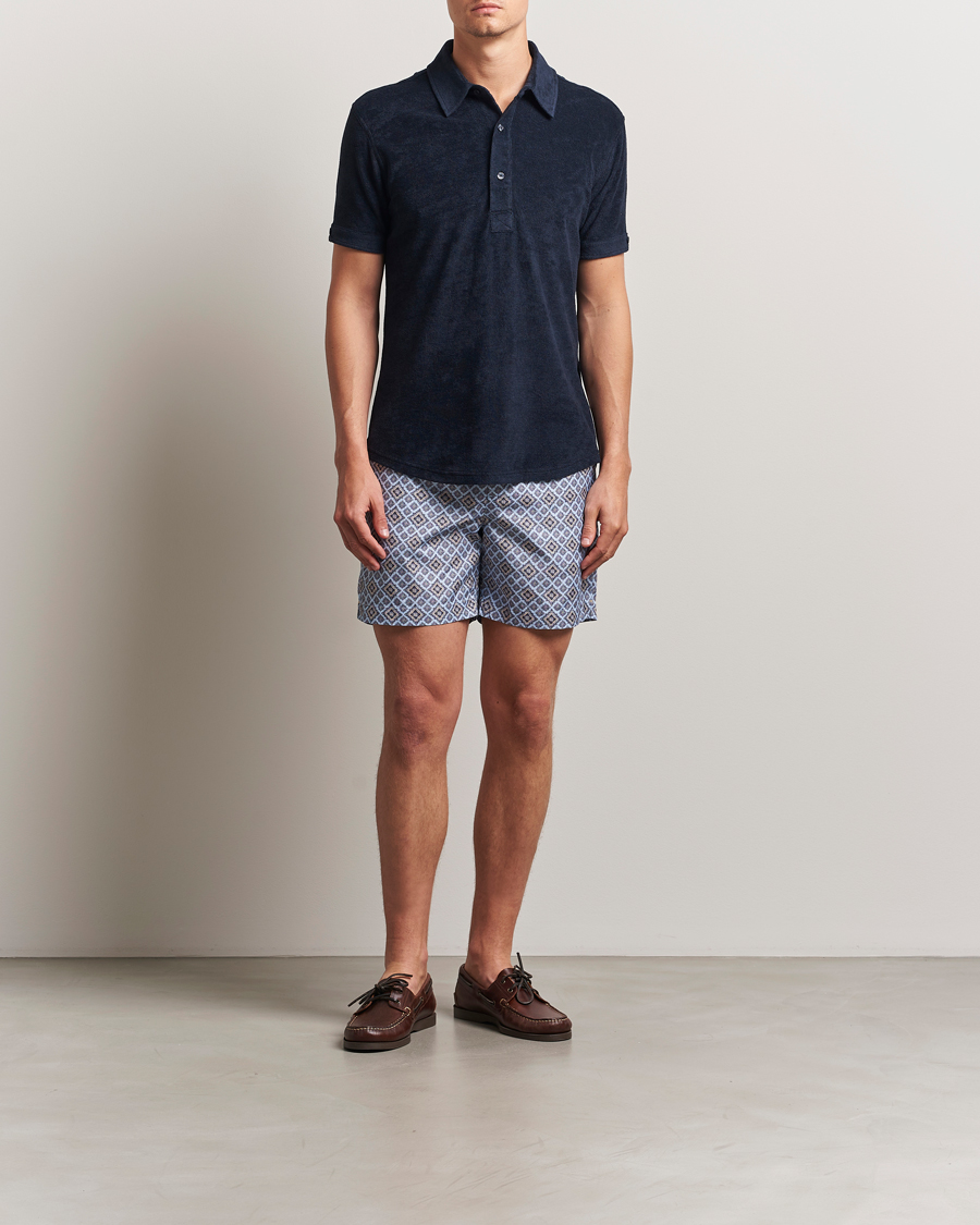 Herre | Pikéer | Orlebar Brown | Sebastian Tailored Towelling Polo Night Iris