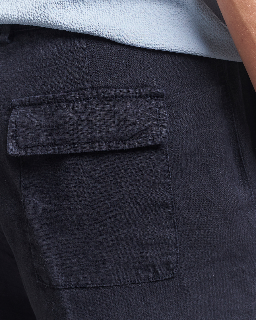 Herre | Shorts | Oscar Jacobson | James Casual Linen Shorts Navy