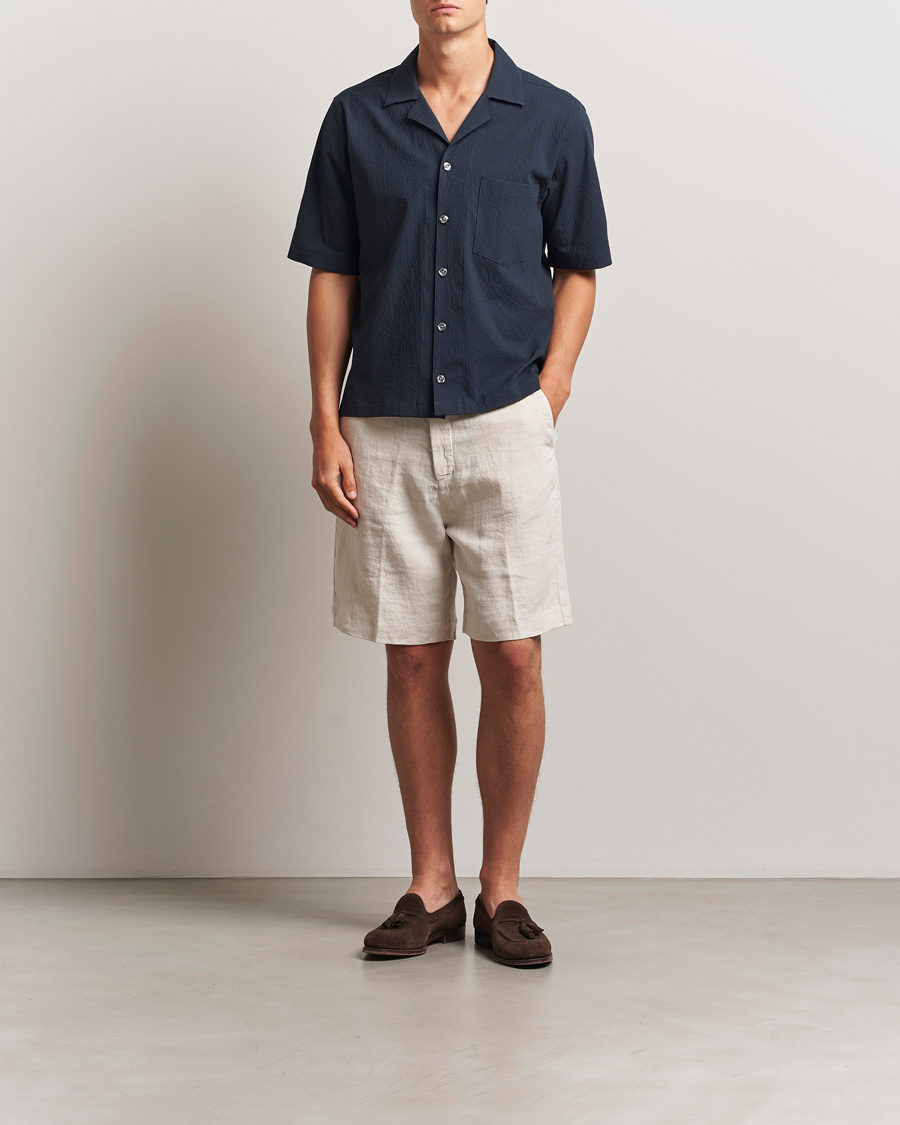 Herre | Shorts | Oscar Jacobson | James Casual Linen Shorts Cream
