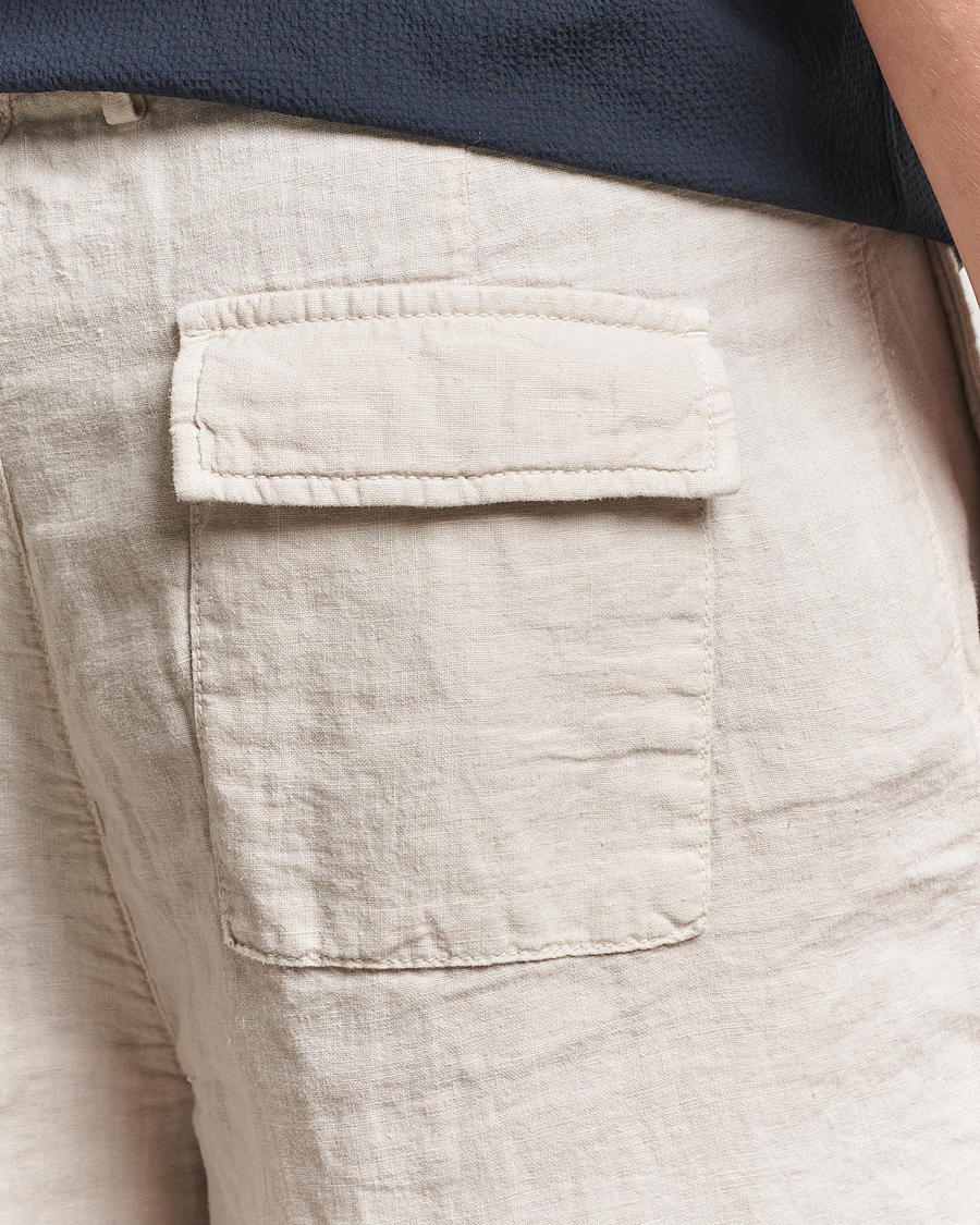 Herre | Shorts | Oscar Jacobson | James Casual Linen Shorts Cream