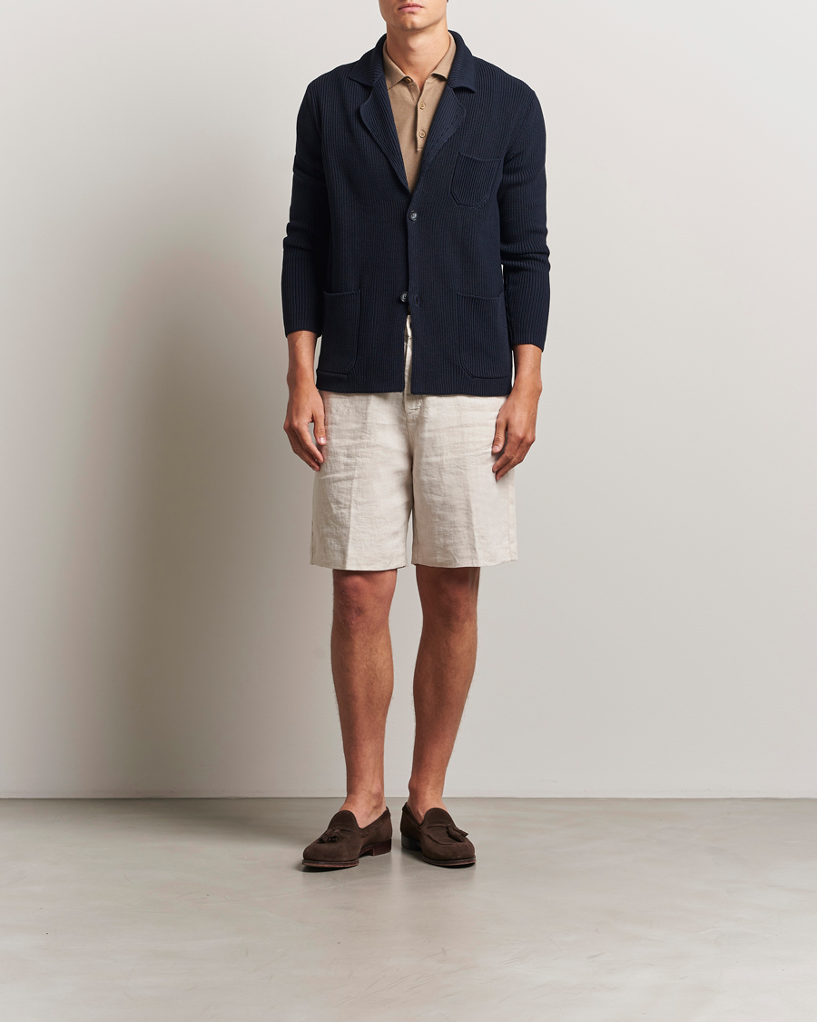 Herre | Gensere | Oscar Jacobson | Camron Cotton Cardigan Navy