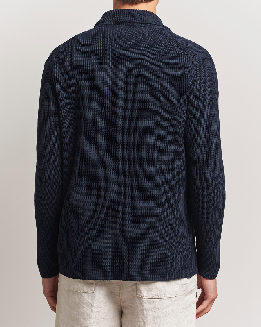 Herre | Gensere | Oscar Jacobson | Camron Cotton Cardigan Navy