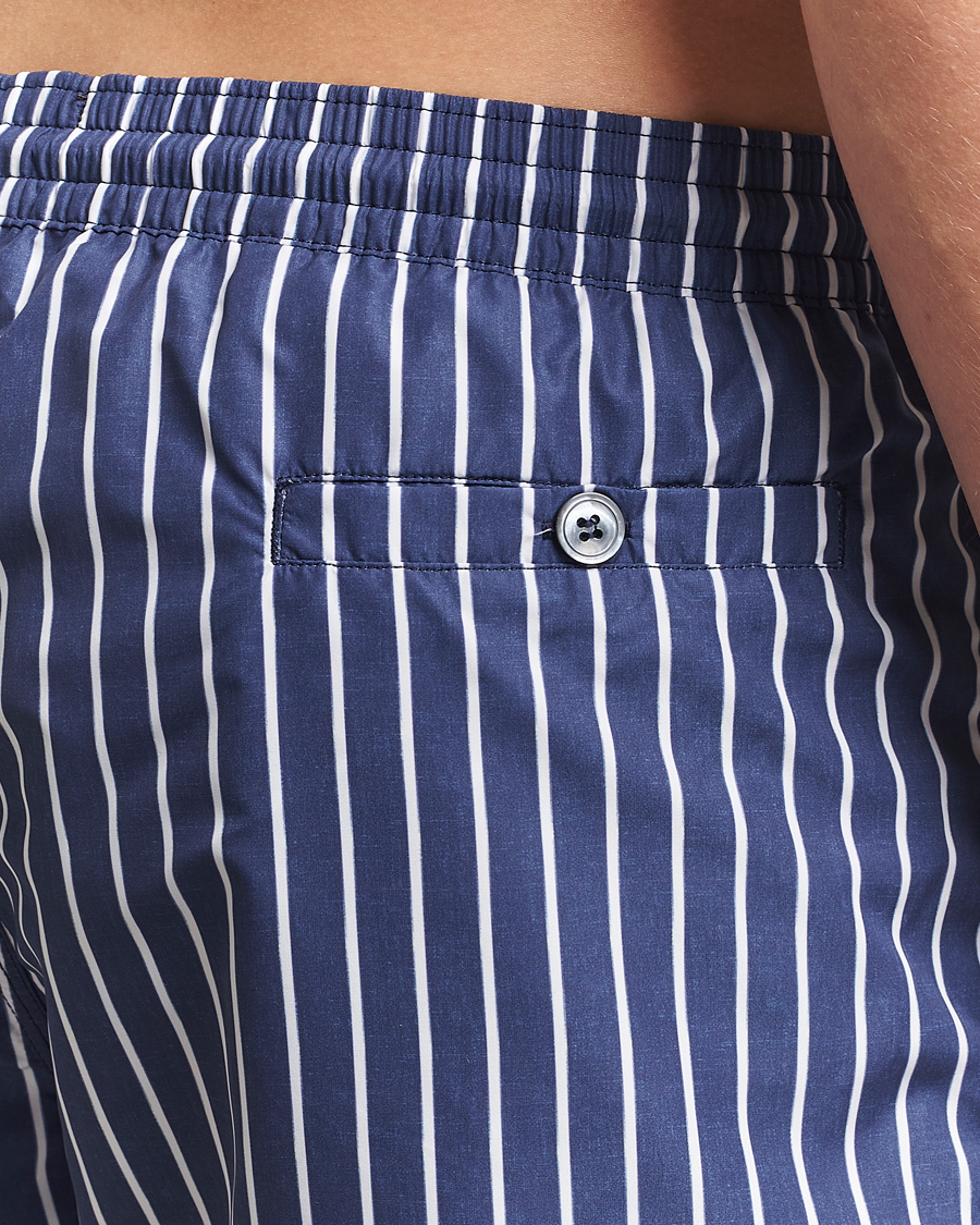 Herre | Badeshorts | Oscar Jacobson | Striped Swimshorts Navy