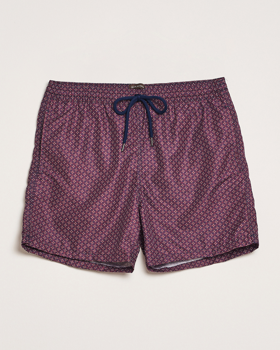 Herre | Badeshorts | Oscar Jacobson | Printed Swimshorts Red/Navy