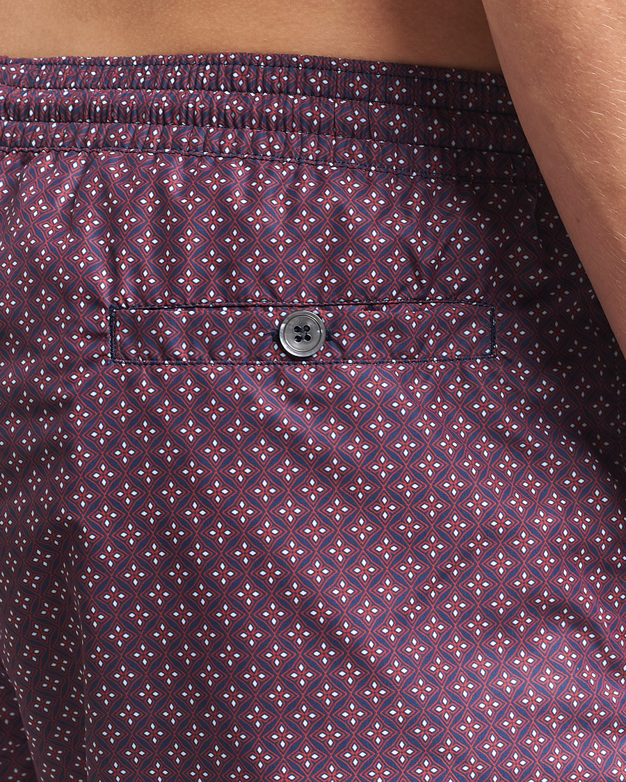 Herre | Badeshorts | Oscar Jacobson | Printed Swimshorts Red/Navy