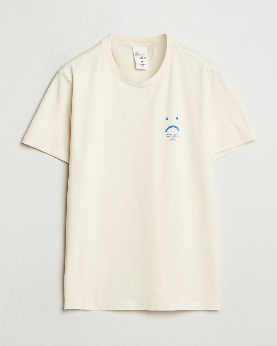 Herre | T-Shirts | Nudie Jeans | Roy Frown T-Shirt Ecru