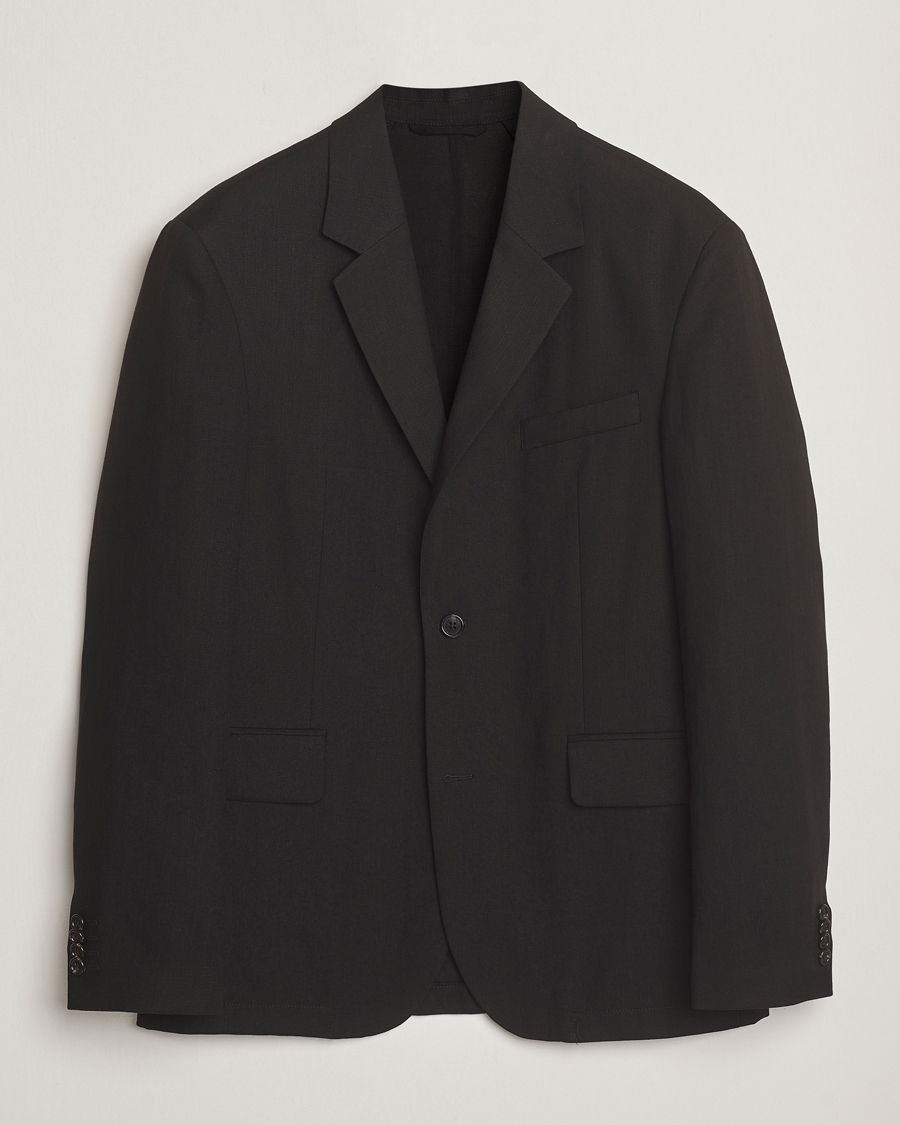 Herre | Dressjakker | J.Lindeberg | Alban Unlined Super Linen Blazer Black