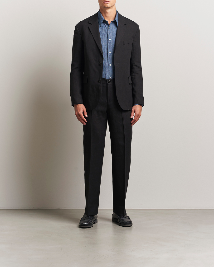 Herre | Dressjakker | J.Lindeberg | Alban Unlined Super Linen Blazer Black
