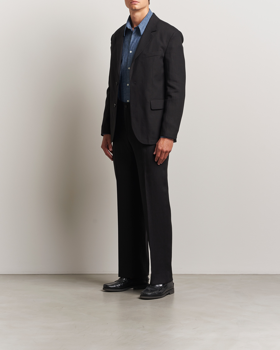 Herre | Bukser | J.Lindeberg | Gabi Super Linen Pants Black