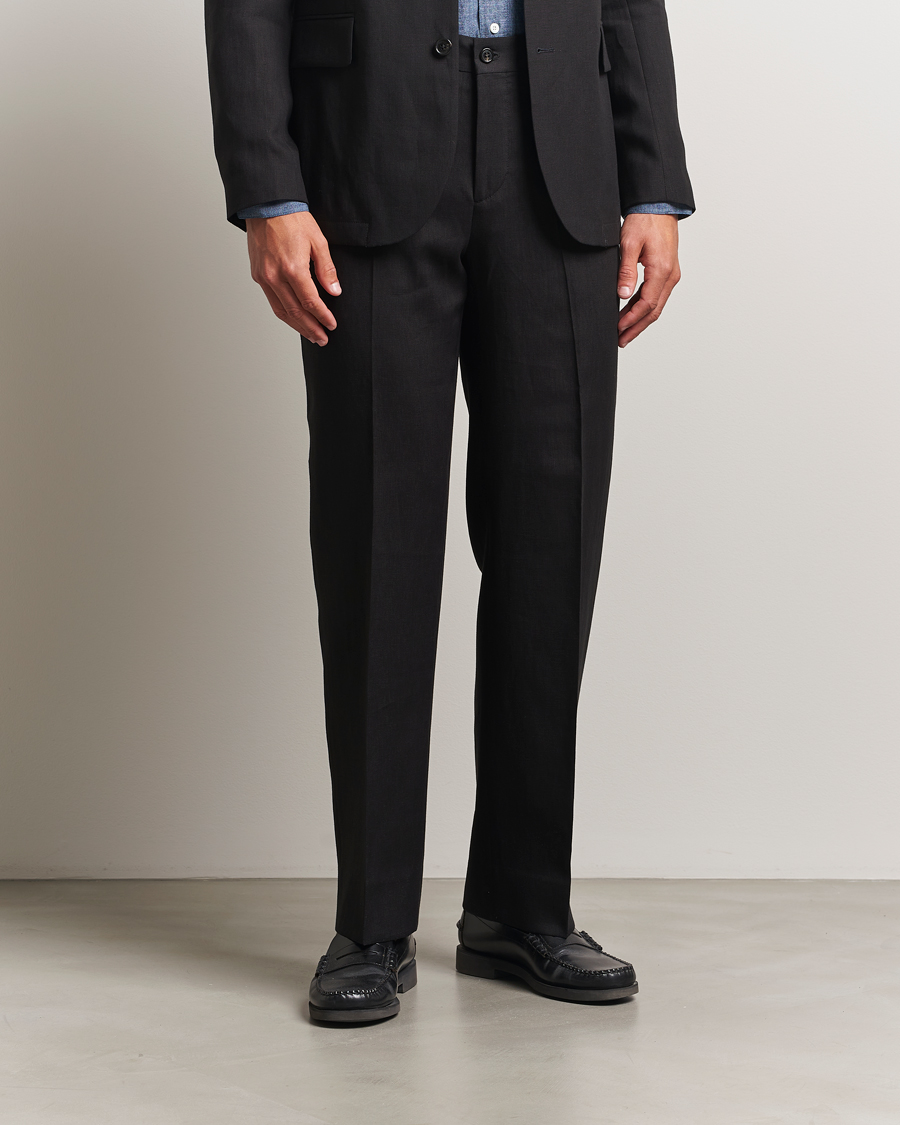 Herre | Bukser | J.Lindeberg | Gabi Super Linen Pants Black