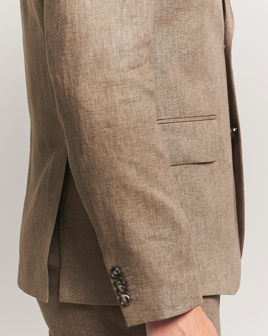 Herre | Dressjakker | J.Lindeberg | Elton Unlined Super Linen Blazer Nutmeg