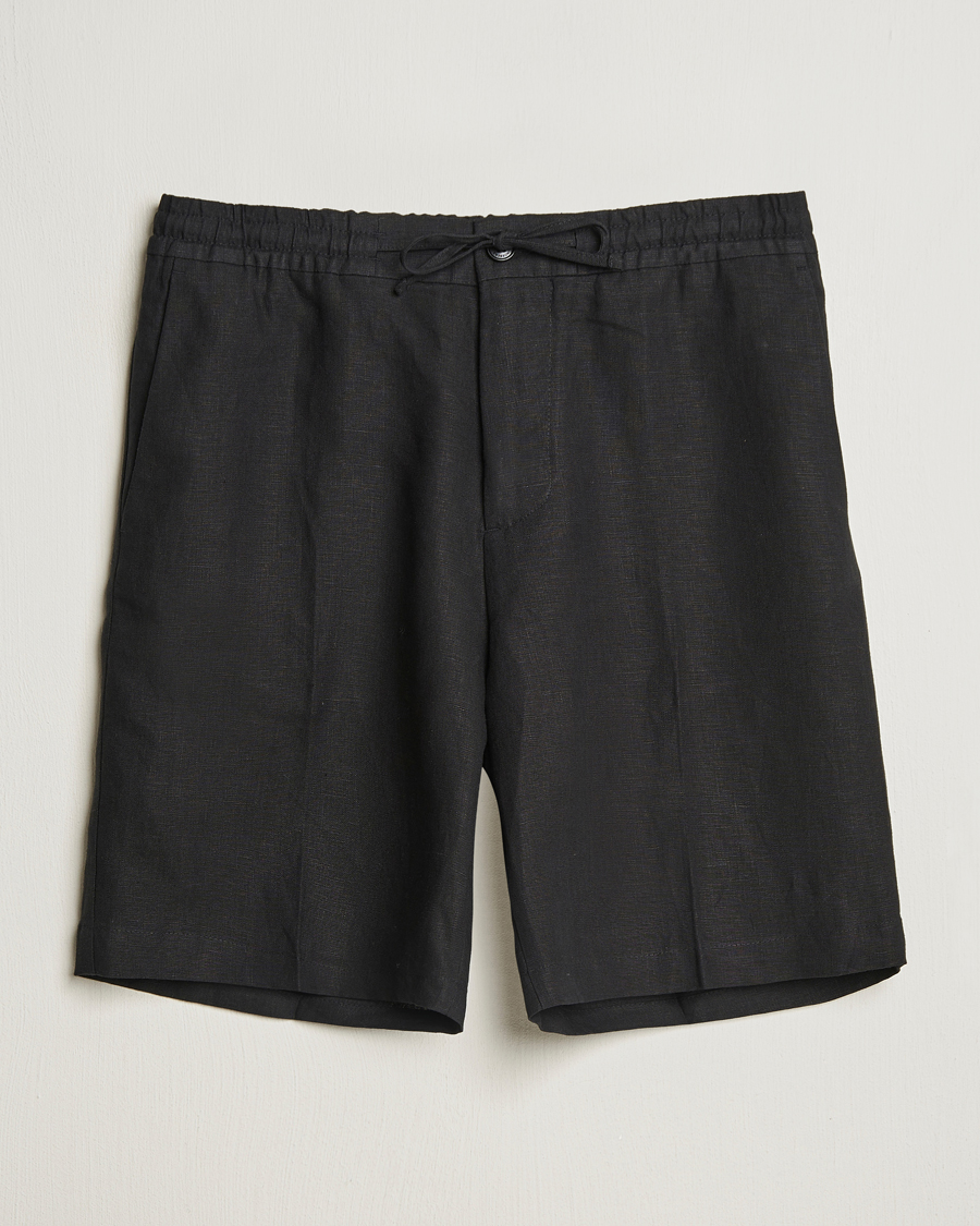 Herre | Shorts | J.Lindeberg | Brady Drape Linen Shorts Black