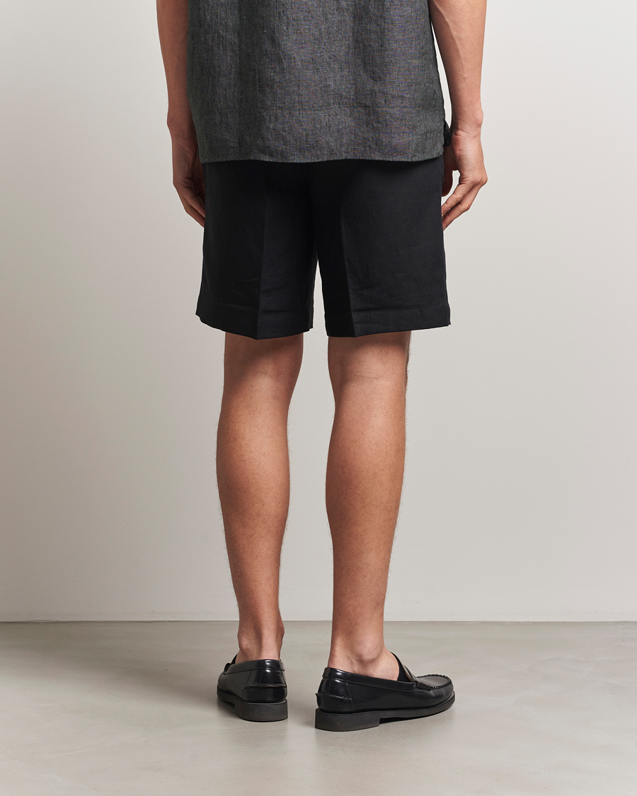 Herre | Shorts | J.Lindeberg | Brady Drape Linen Shorts Black