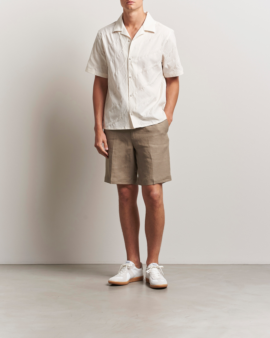 Herre | Shorts | J.Lindeberg | Brady Drape Linen Shorts Nutmeg