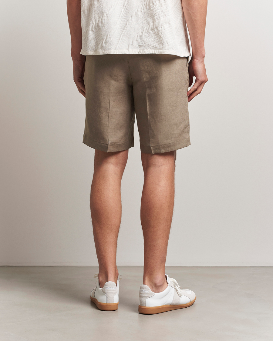 Herre | Shorts | J.Lindeberg | Brady Drape Linen Shorts Nutmeg