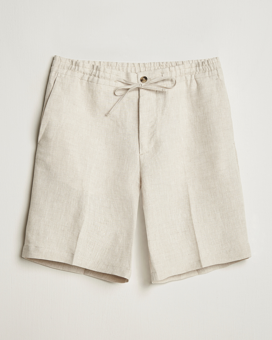 Herre | Shorts | J.Lindeberg | Brady Drape Linen Shorts Moonbeam