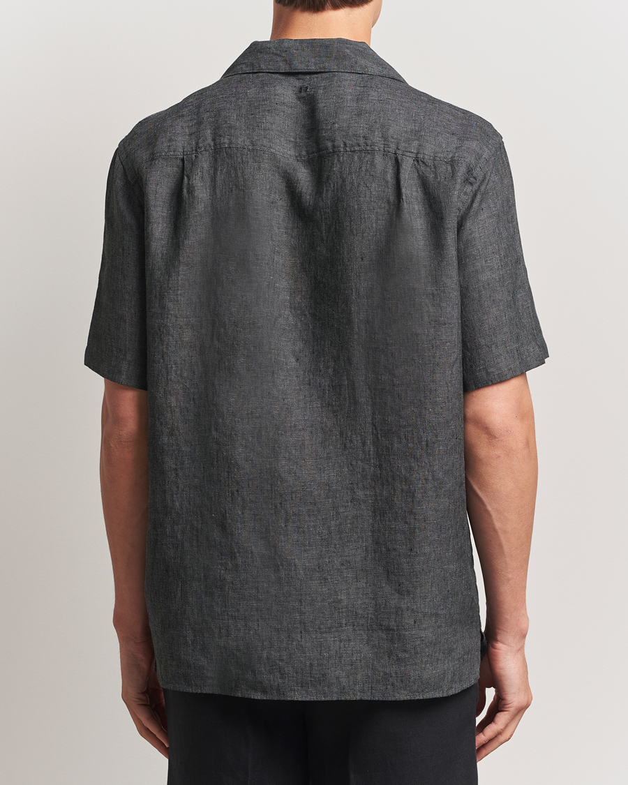 Herre | Skjorter | J.Lindeberg | Elio Linen Melange Shirt Black