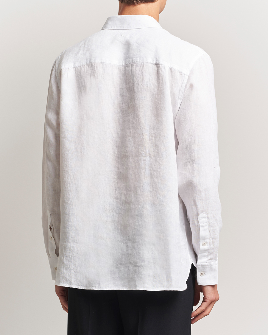 Herre | Skjorter | J.Lindeberg | Linen Melange Shirt White