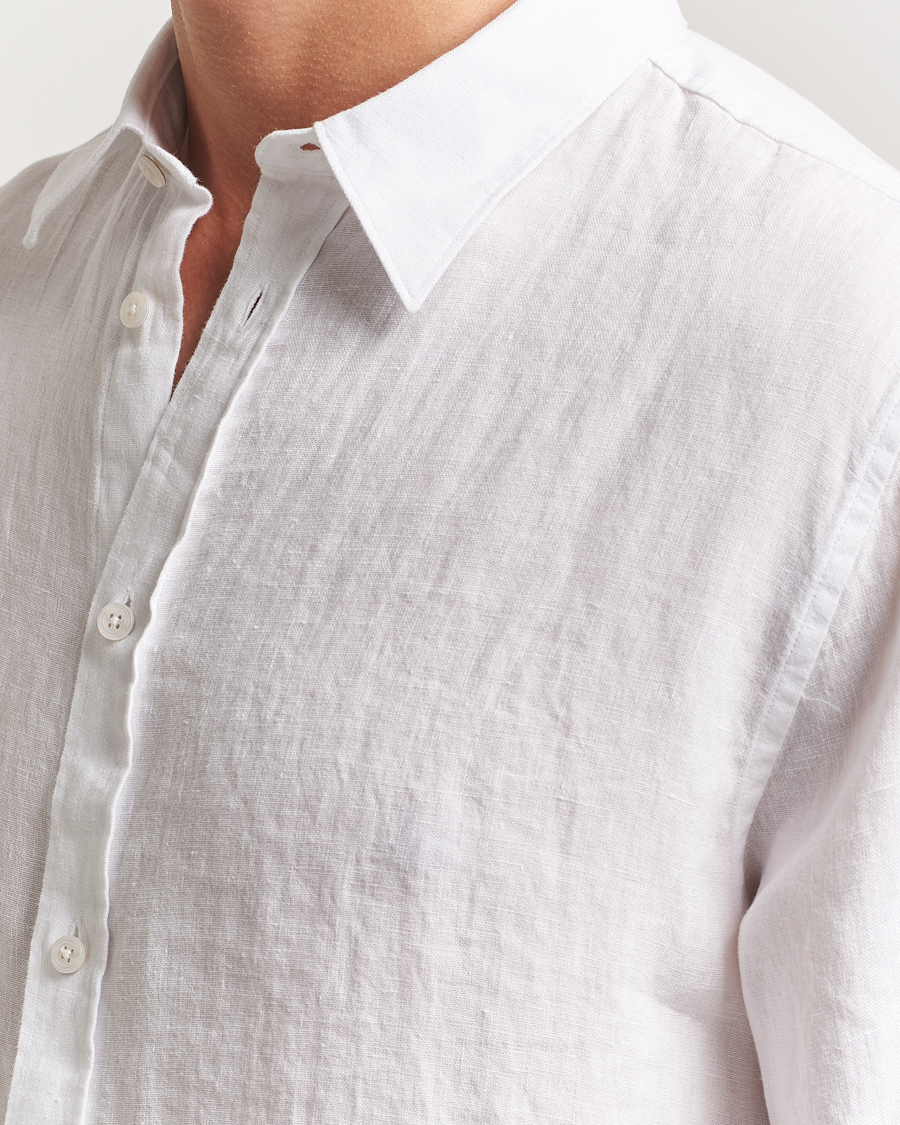 Herre | Skjorter | J.Lindeberg | Linen Melange Shirt White