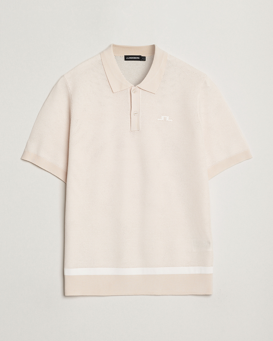 Herre | Pikéer | J.Lindeberg | Reymond Structure Knit Polo Moonbeam
