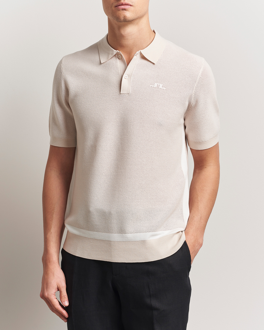 Herre | Pikéer | J.Lindeberg | Reymond Structure Knit Polo Moonbeam
