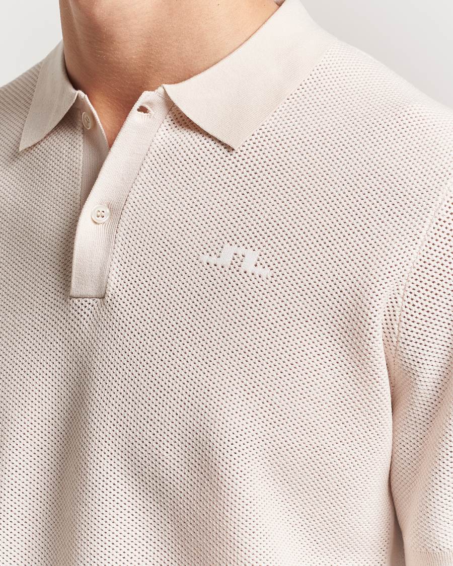 Herre | Pikéer | J.Lindeberg | Reymond Structure Knit Polo Moonbeam
