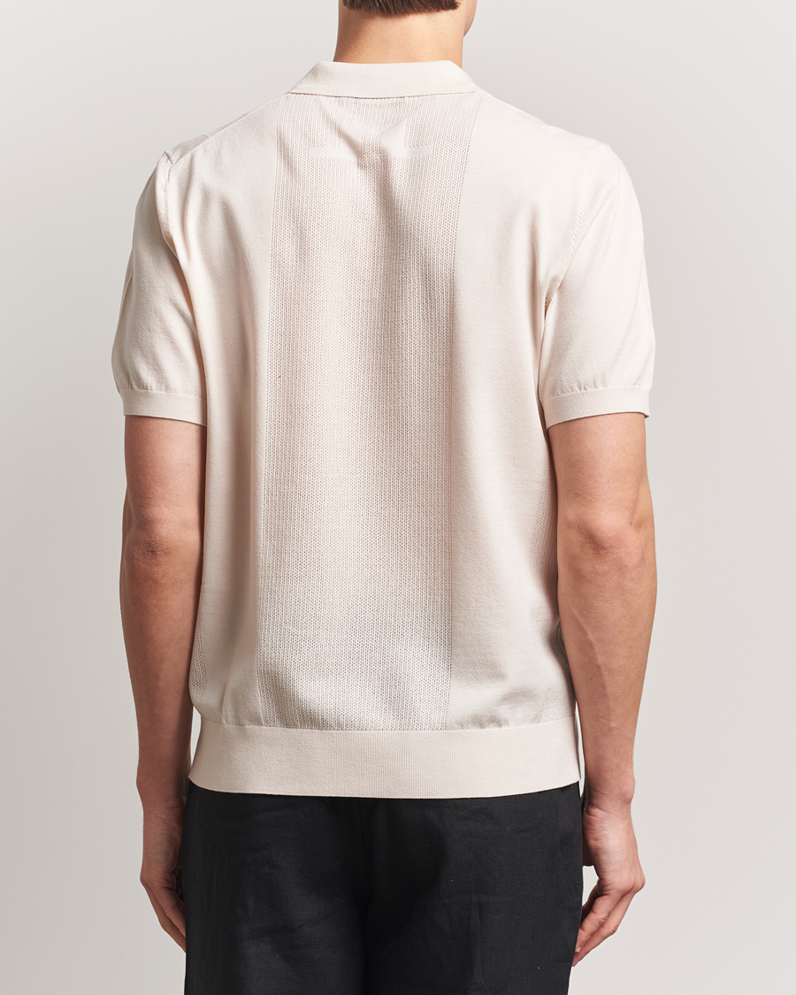 Herre | Pikéer | J.Lindeberg | Reymond Stripe Knit Polo Moonbeam