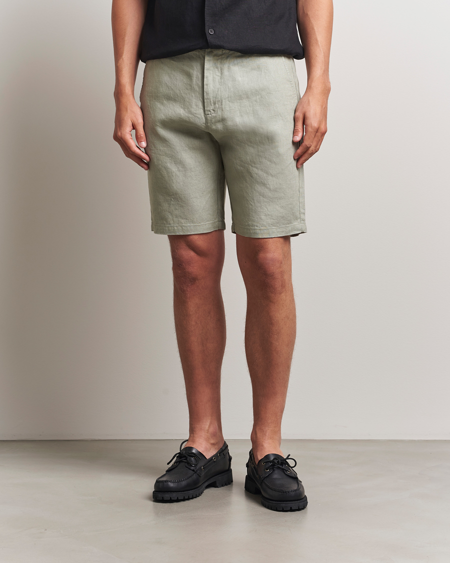 Herre | Shorts | NN07 | Crown Linen Shorts Sage Green