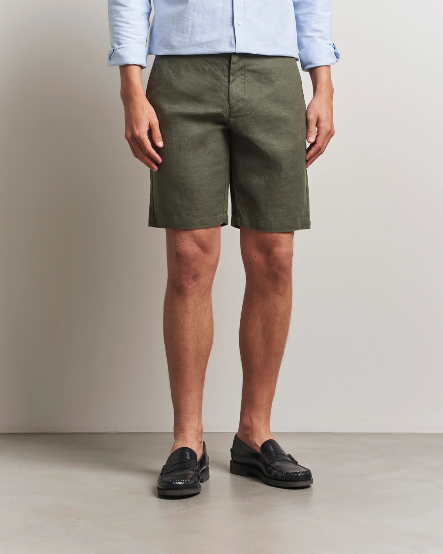 Herre | Shorts | NN07 | Crown Linen Shorts Croc Green