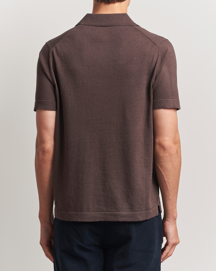 Herre | Pikéer | NN07 | Ryan Cotton/Linen Polo Coffee