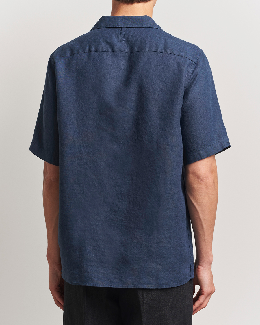 Herre | Skjorter | NN07 | Julio Linen Resort Shirt Navy Blue