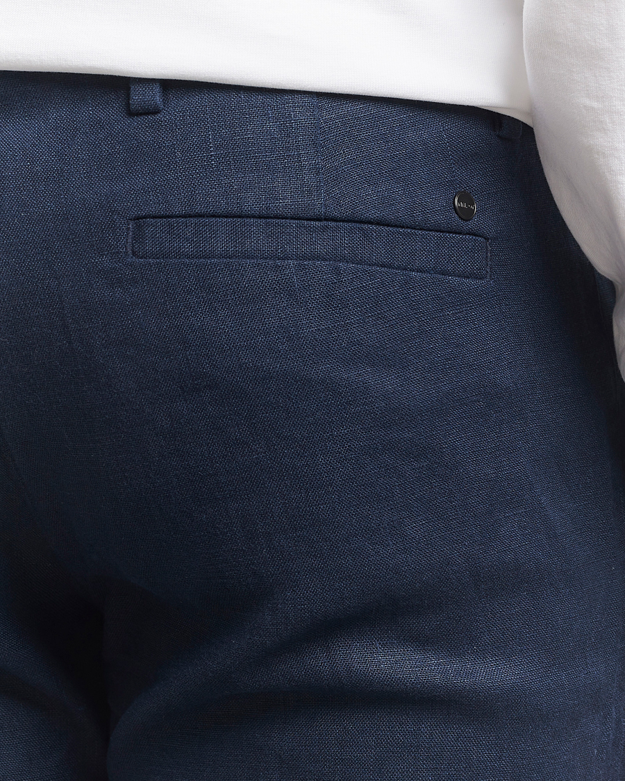 Herre | Bukser | NN07 | Theo Linen Trousers Navy Blue