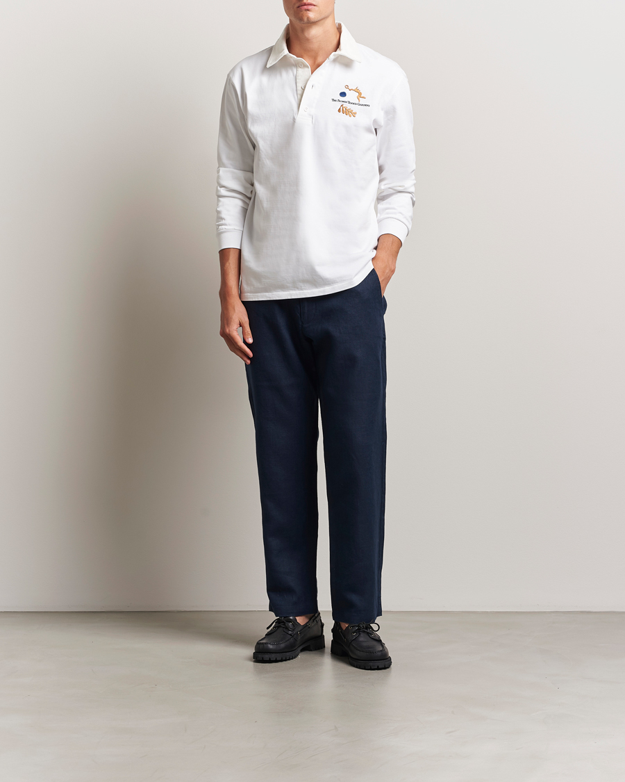 Herre | Bukser | NN07 | Aden Regular Fit Linen Trousers Navy Blue