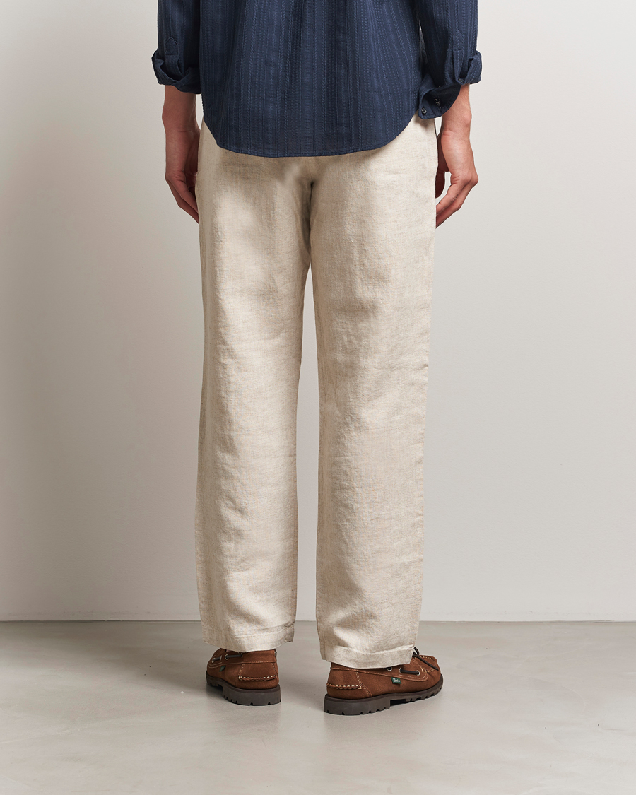 Herre | Bukser | NN07 | Aden Regular Fit Linen Trousers Oat