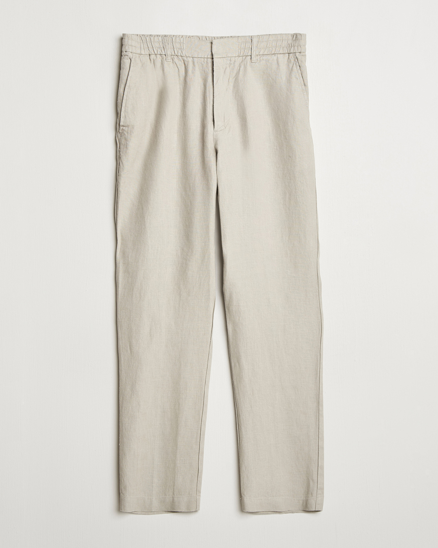 Herre | Bukser | NN07 | Billie Linen Drawstring Trousers Fog