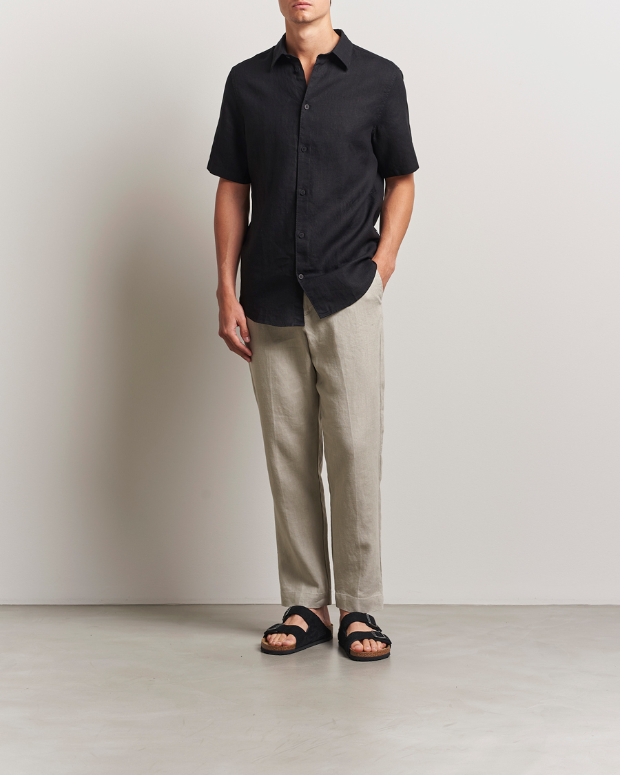 Herre | Bukser | NN07 | Billie Linen Drawstring Trousers Fog