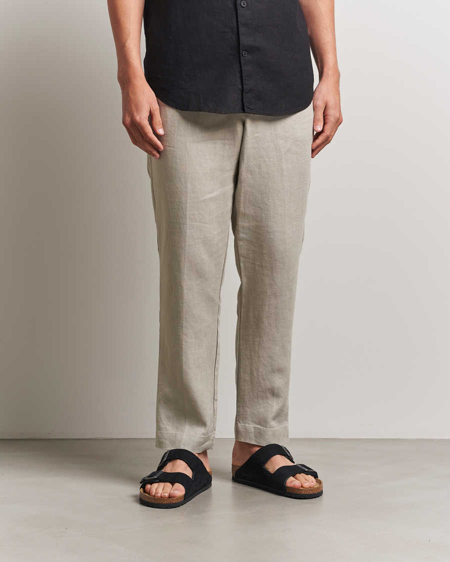 Herre | Bukser | NN07 | Billie Linen Drawstring Trousers Fog