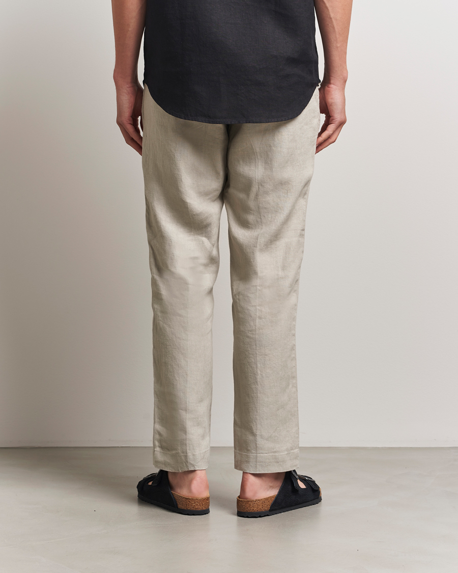 Herre | Bukser | NN07 | Billie Linen Drawstring Trousers Fog