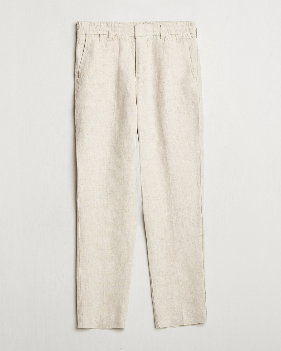 Herre | Bukser | NN07 | Billie Linen Drawstring Trousers Oat