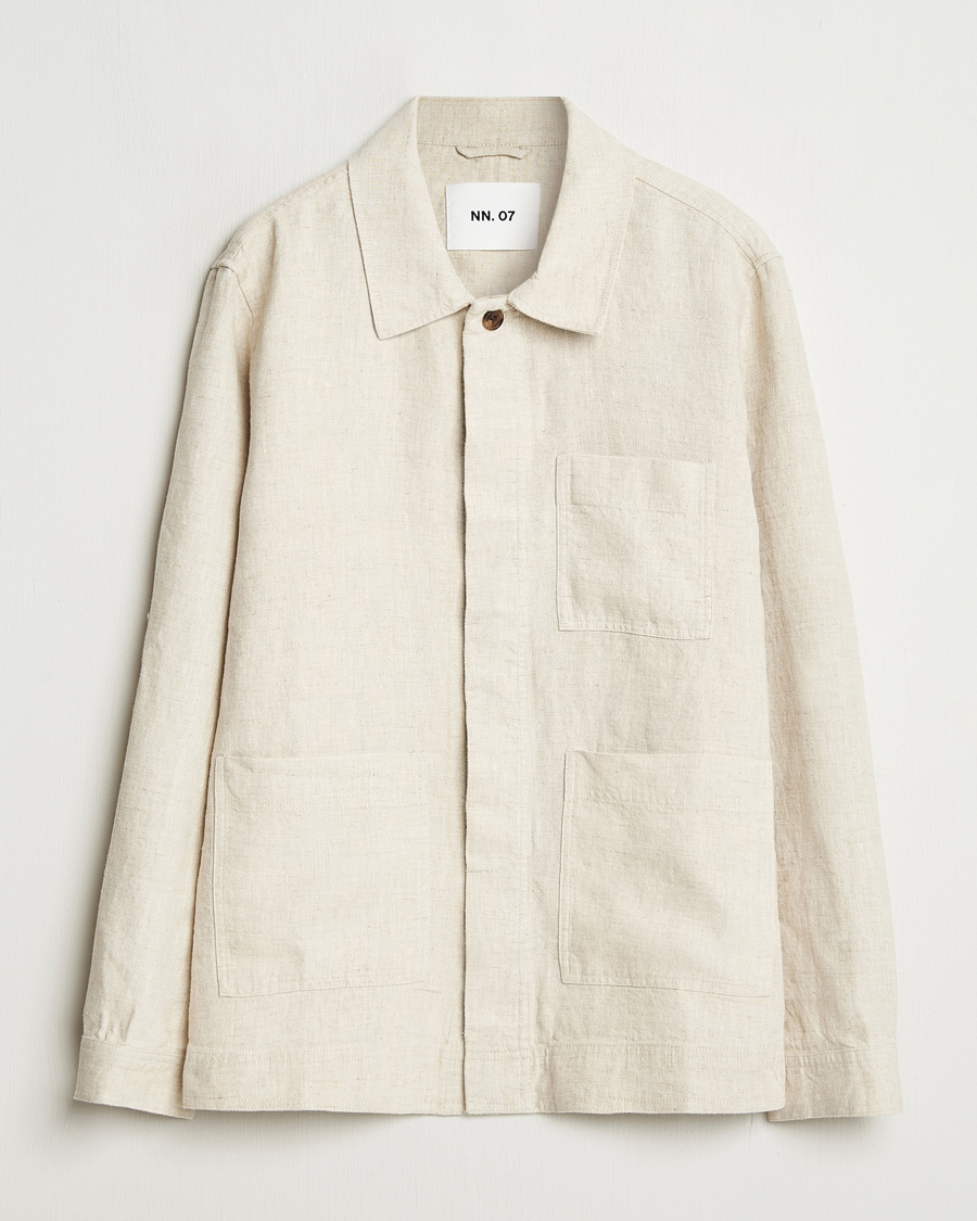 Herre | Skjorter | NN07 | Olav Linen Overshirt Oat